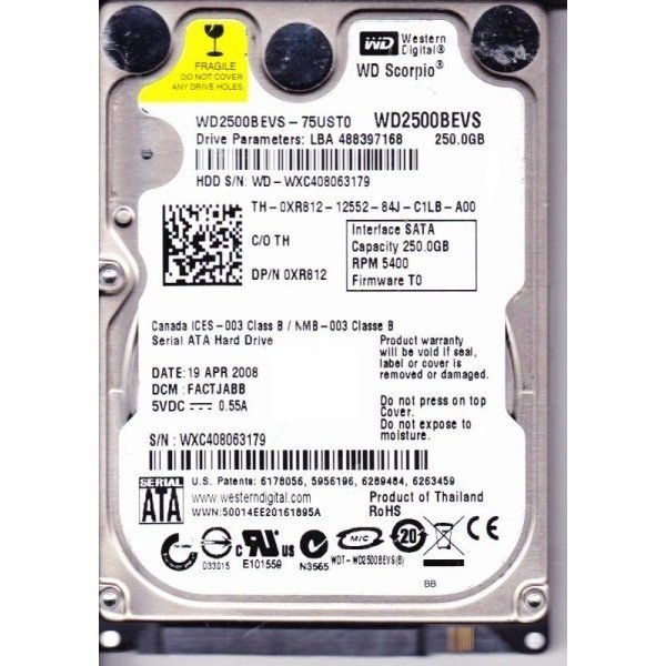 Dell WD 250GB 5.4K SATA Hard Disk Drive - Laptop Store Jaipur