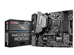 MSI MAG B365M MORTAR LGA 1151 Micro ATX Motherboard with Turbo M.2 and USB-C Port