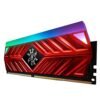 XPG Spectrix D41 DDR4 8GB 3600MHz RGB U-DIMM Memory Red