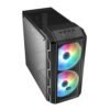 Cooler Master MasterCase H500 ARGB Mid Tower Cabinet with two 200mm ARGB Fans and Two Front Panels