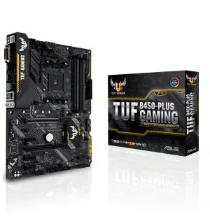 ASUS TUF B450-PLUS GAMING AMD AM4 ATX Motherboard with M.2 Aura Sync and AMD StoreMI