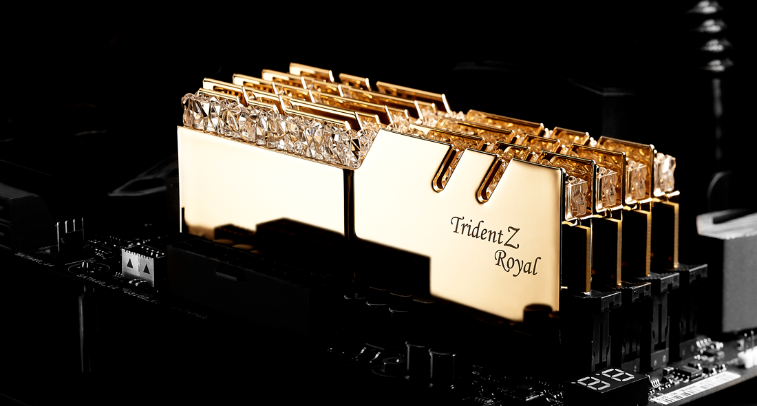 G.Skill Trident Z Royal Series 16GB (8GBX2) DDR4 3200MHz RGB Memory F4-3200C16D-16GTRS