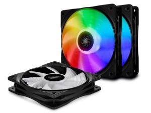 Deepcool CF120 3 in 1 ARGB   120mm PWM ARGB Cabinet Fan With ARGB Controller (Triple Pack) DP-FA-RGB-CF120-3