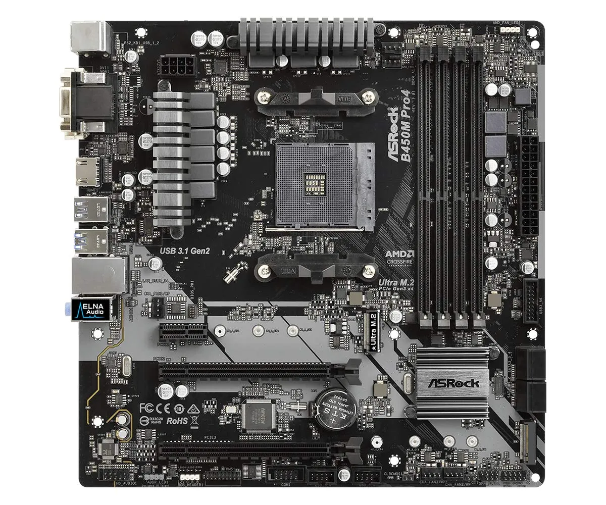 ASROCK B460M PRO4 MOTHERBOARD (INTEL SOCKET 1200/10TH GENERATION CORE SERIES CPU/MAX 128GB DDR4 2933MHZ MEMORY)