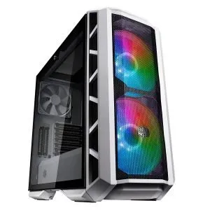 Cooler Master MasterCase H500P Mesh (E-ATX) Mid Tower White Cabinet With Tempered Glass Side Panel With RGB Controller MCM-H500P-WGNN-S00