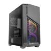 ANTEC DARK PHANTOM DP502 FLUX (ATX) MID TOWER CABINET WITH TEMPERED GLASS SIDE PANEL (BLACK)