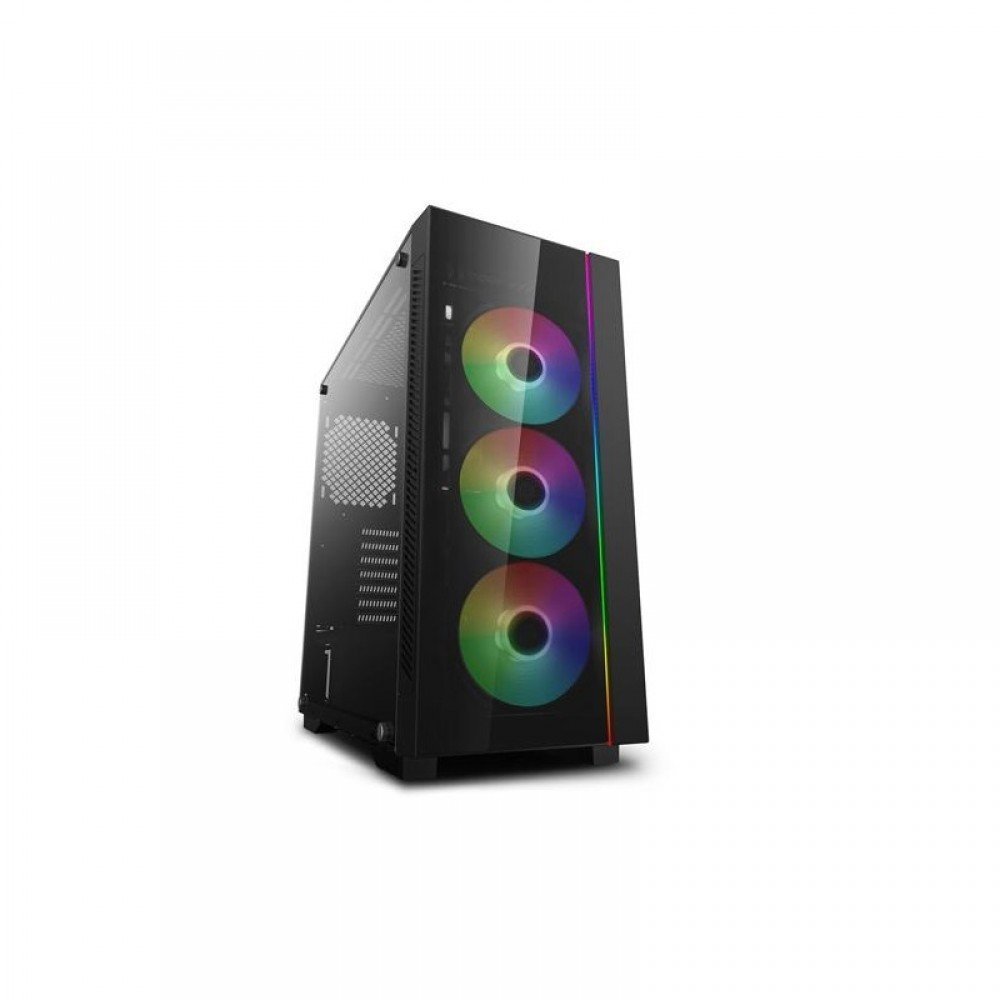 DEEPCOOL MATREXX 55 ADDRESSABLE RGB 3F E-ATX MID TOWER BLACK CABINET WITH TEMPERED GLASS SIDE PANEL