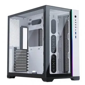 PHANTEKS Metallic Gear Neo Qube White Tempered Glass Steel E-ATX Mid Tower Desktop Chassis MG-NE620Q_DWT01