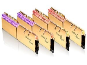 G.skill Trident Z Royal Gold Series 64GB (4x16GB) 3600 MHz DDR4 Memory F4-3600C16Q-64GTRGC