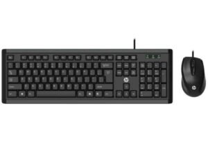 HP Powerpack Keyboard and Mouse Combo | USB | Wired | Optical Mouse | Spill Resistance Keyboard | Black